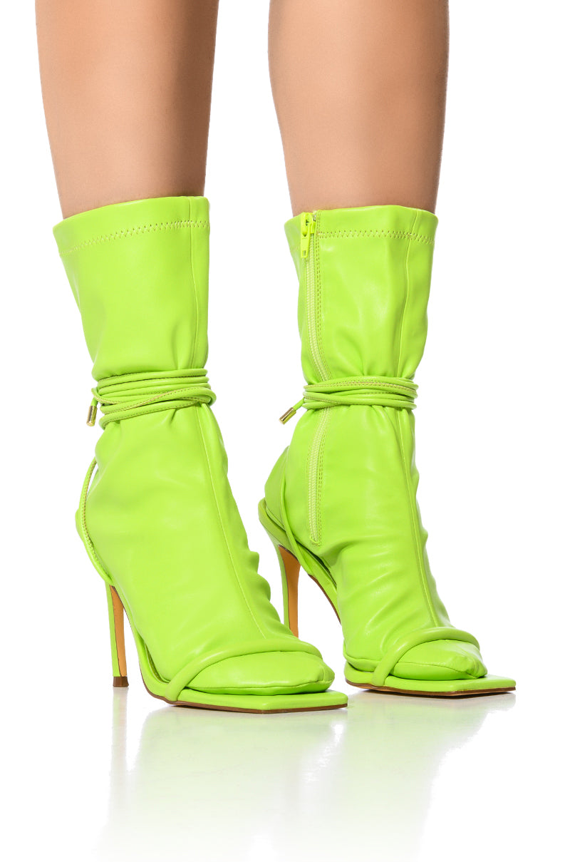 HUGO LIME STILETTO BOOTIE