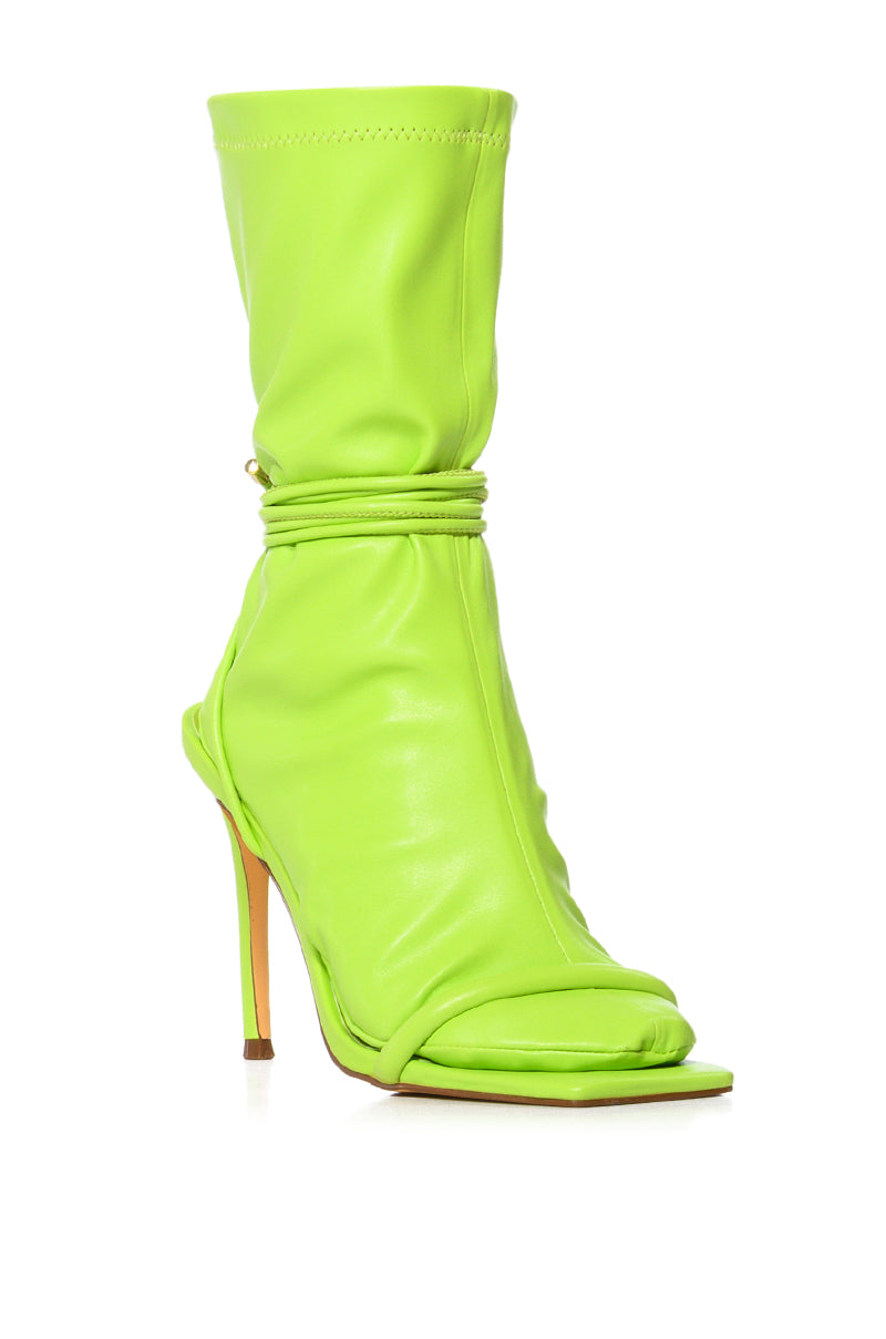 HUGO LIME STILETTO BOOTIE
