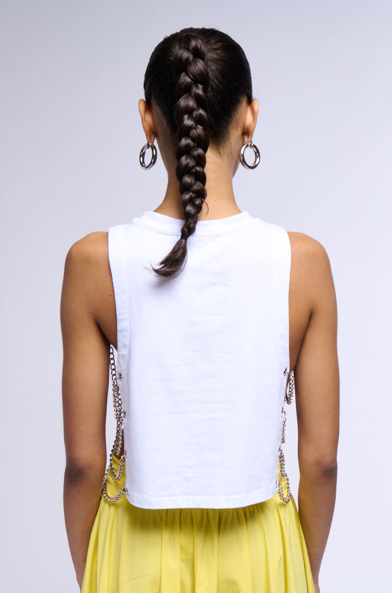 I GOT BANDS CHAIN DETAIL TANK