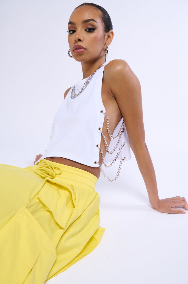 I GOT BANDS CHAIN DETAIL TANK