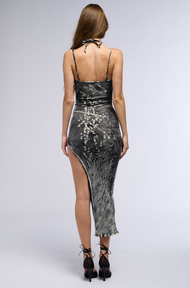 IN MY FEELSIES MINERAL WASH MIDI DRESS