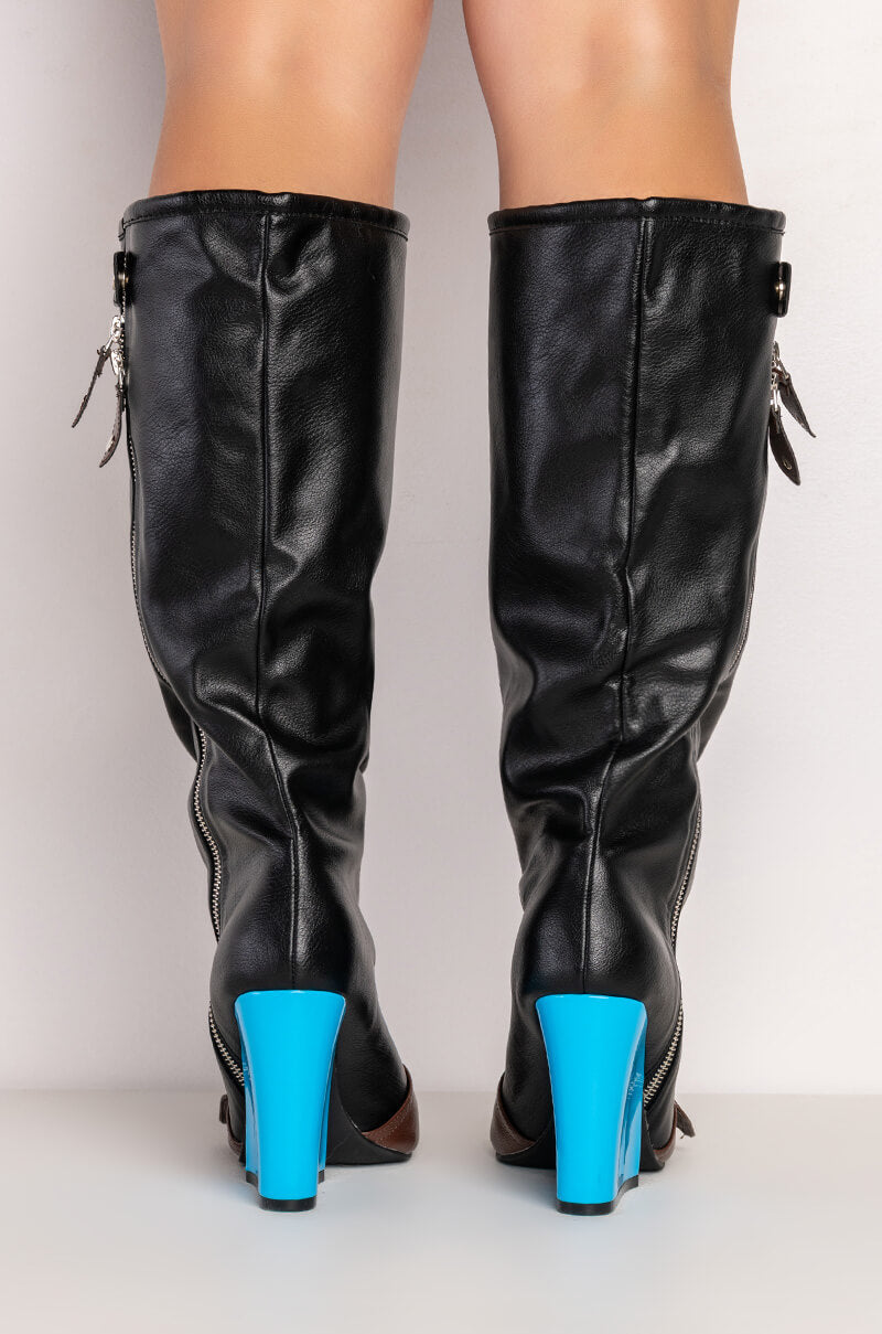 MULTI COLORED CHUNKY BOOT