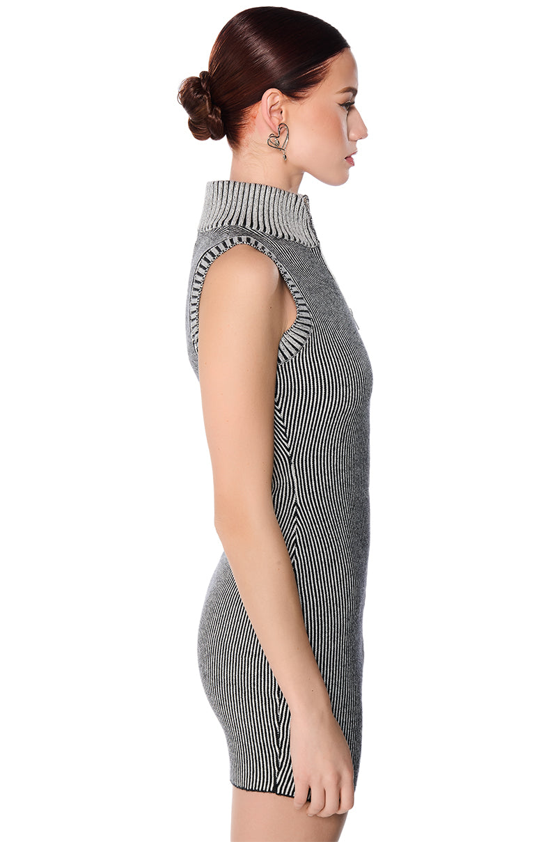 JADED KNIT MINI DRESS