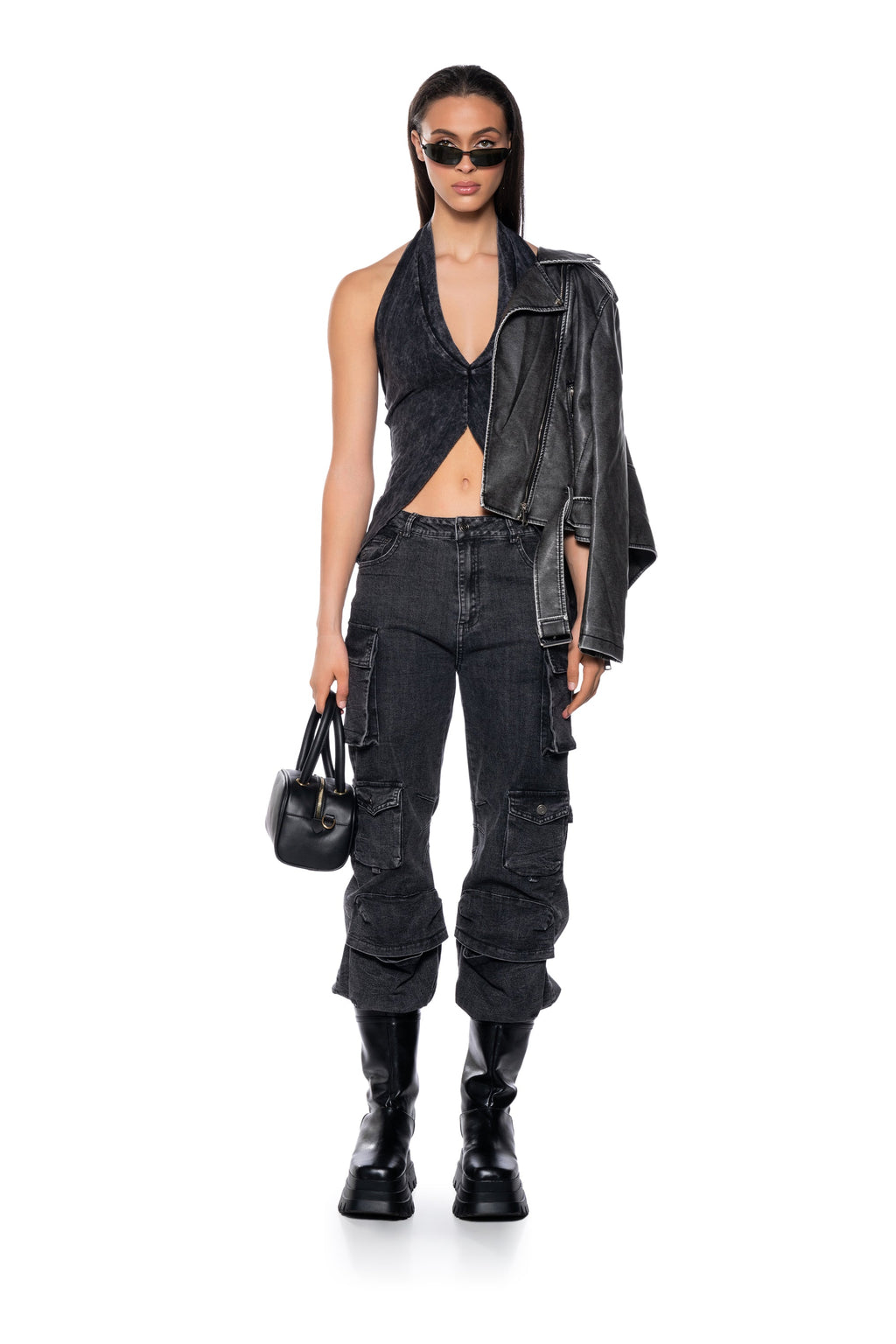 KILEY MINERAL WASH HALTER TOP