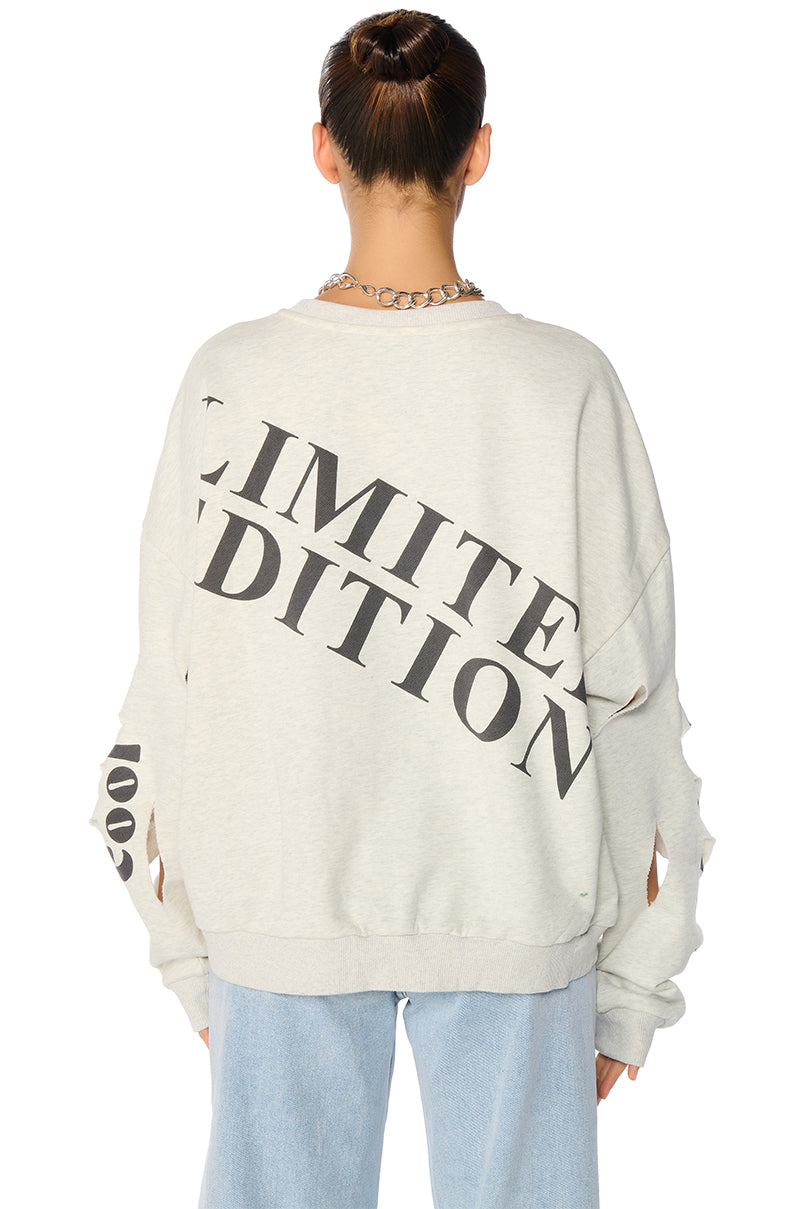LIMITED EDITION CUT OUT GRAPHIC SWEATSHIRT