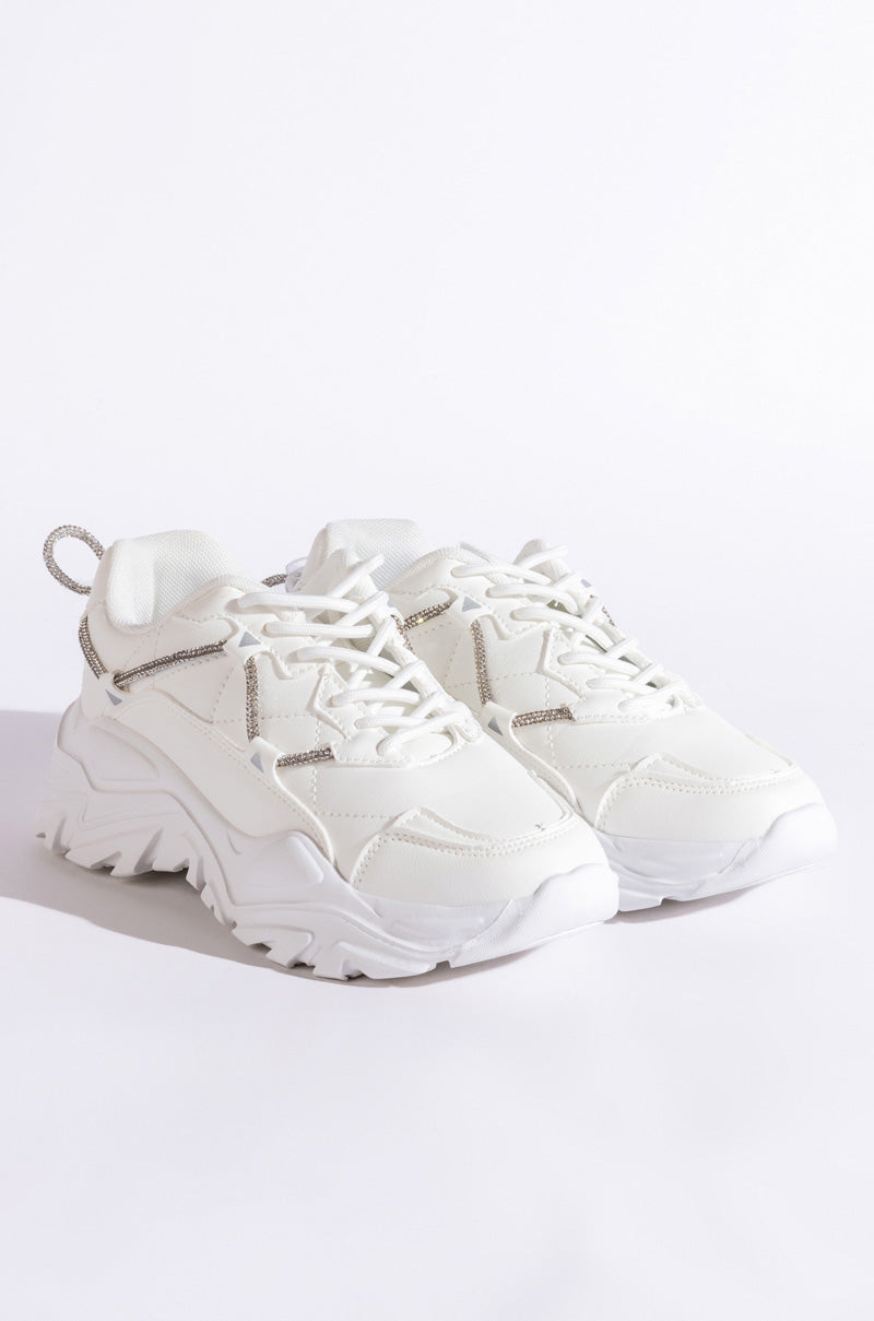 LOOK BACK AT IT FLATFORM SNEAKER IN WHITE