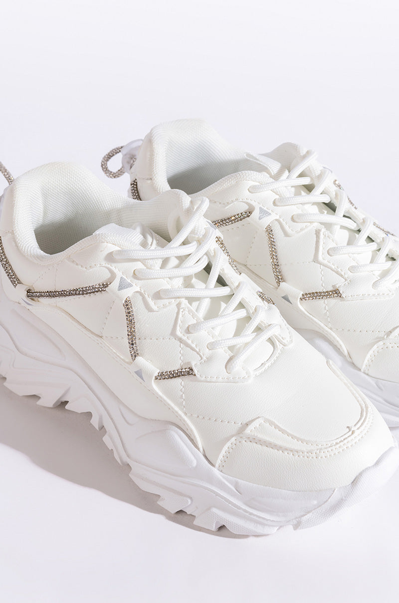 LOOK BACK AT IT FLATFORM SNEAKER IN WHITE