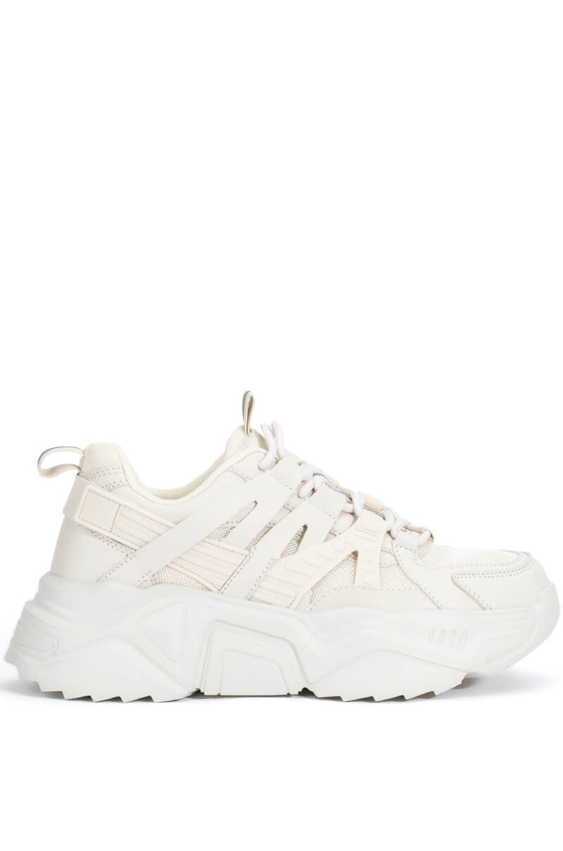 BRIELLA CHUNKY SNEAKER IN BEIGE