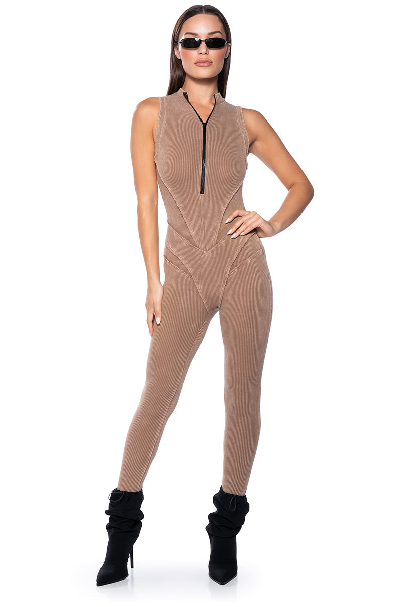 MADDELYN ZIP FRONT CATSUIT