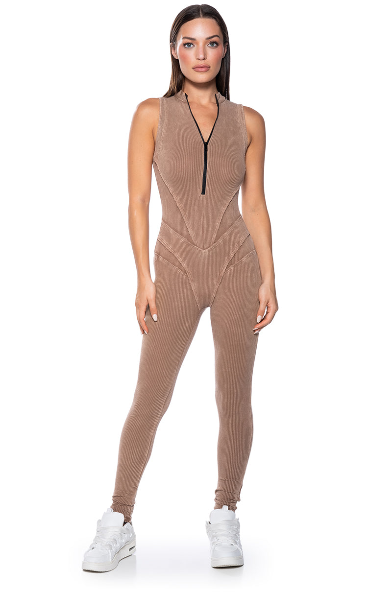 MADDELYN ZIP FRONT CATSUIT