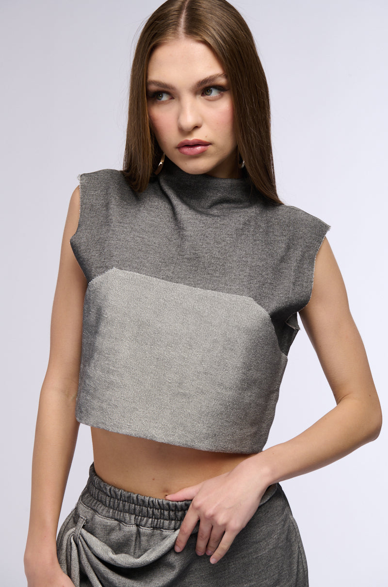 MAIA MOCK NECK SLEEVELESS TOP