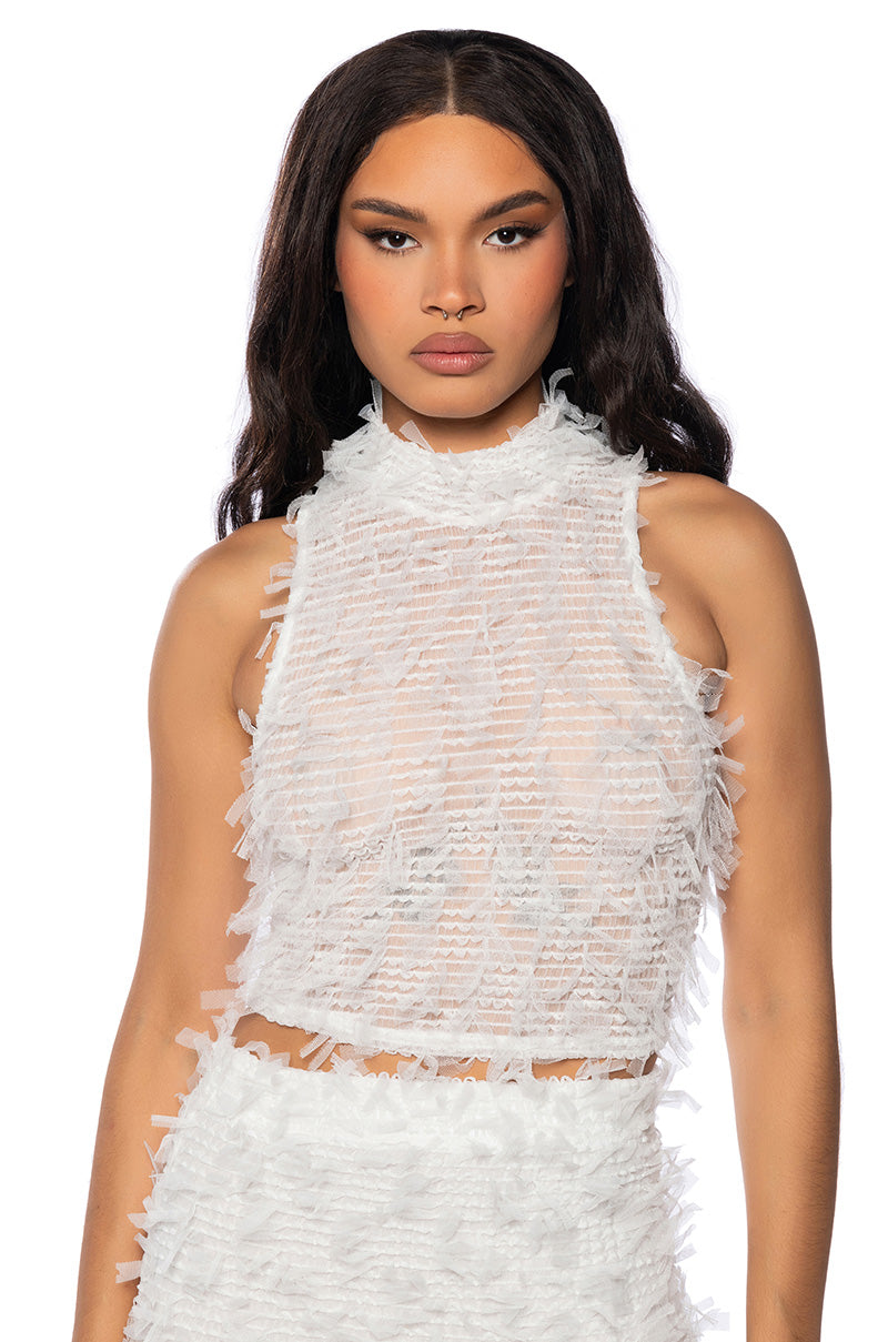 MALLORY TEXTURED SLEEVELESS TOP