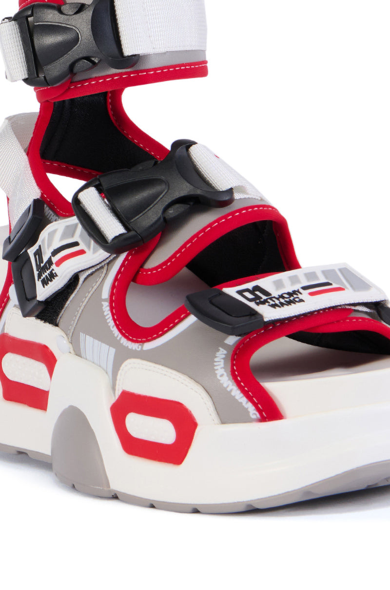 MULBERRY RED PLATFORM SANDAL