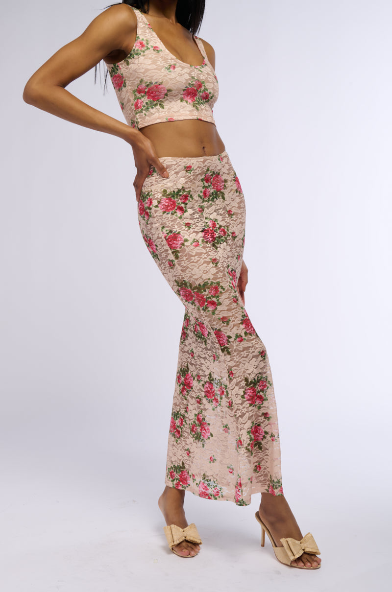 NINA FLORAL CROPPED CAMI