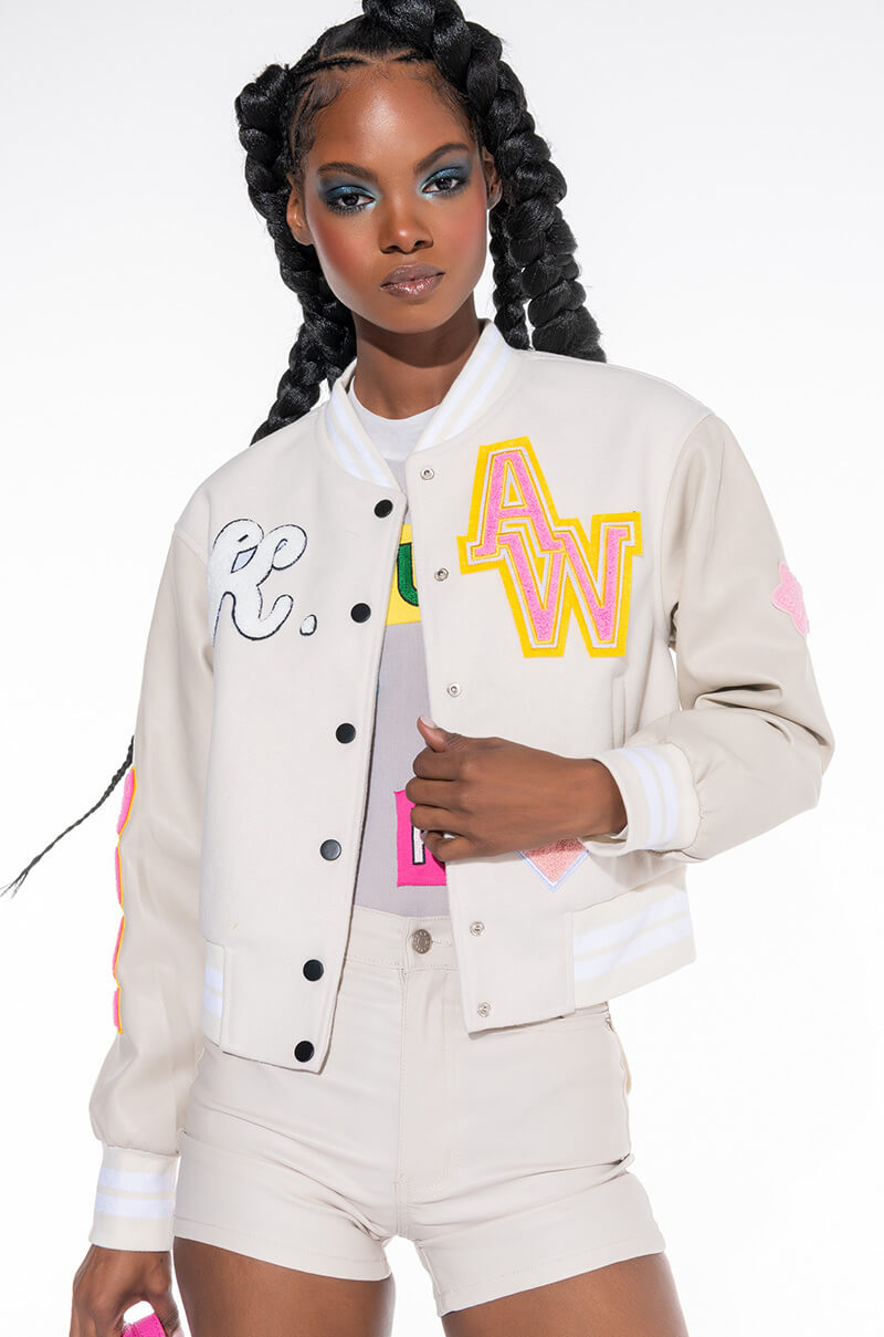 OKAY TONAL VARSITY BOMBER