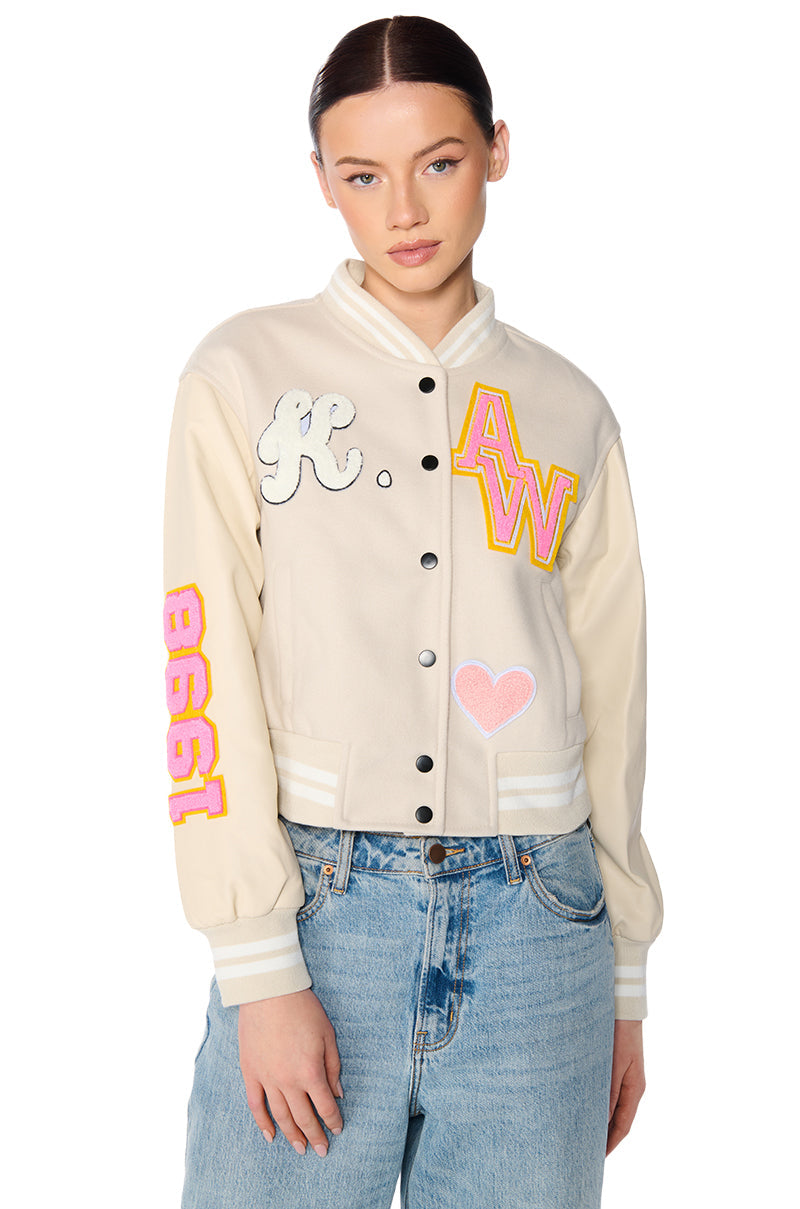 OKAY TONAL VARSITY BOMBER