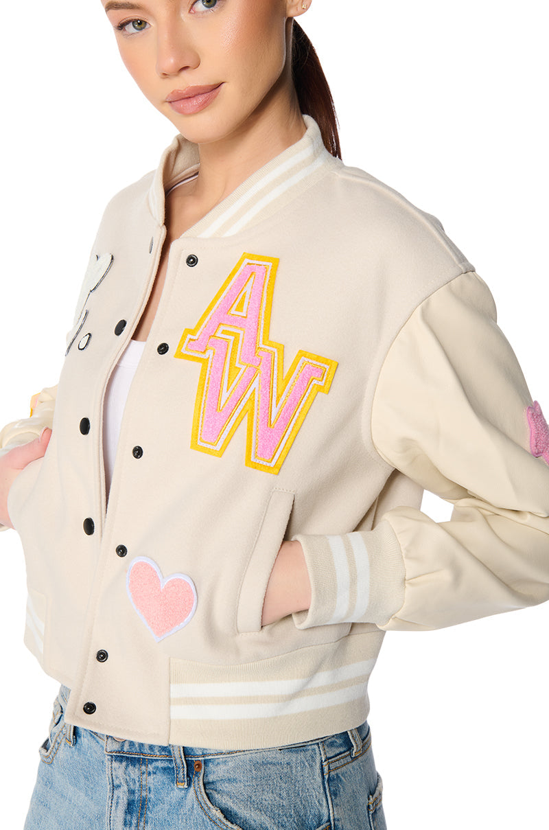 OKAY TONAL VARSITY BOMBER