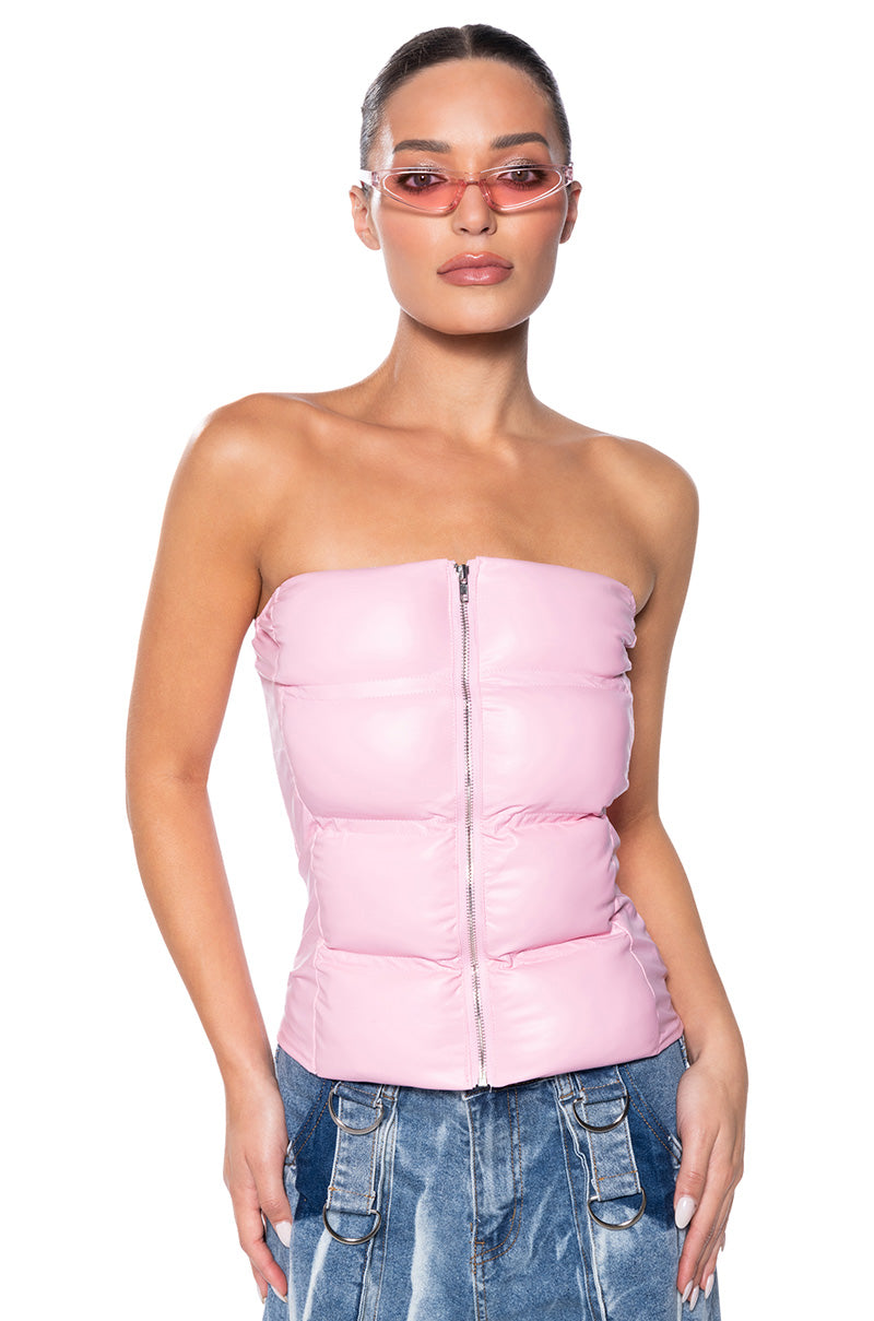 ON THE GO METALLIC TUBE TOP