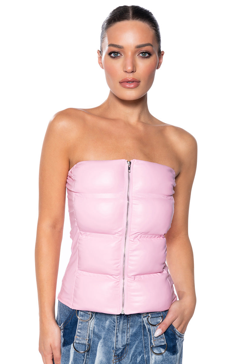 ON THE GO METALLIC TUBE TOP