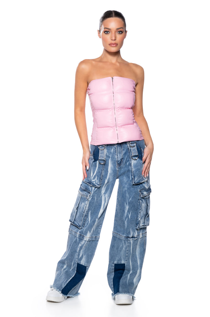 ON THE GO METALLIC TUBE TOP