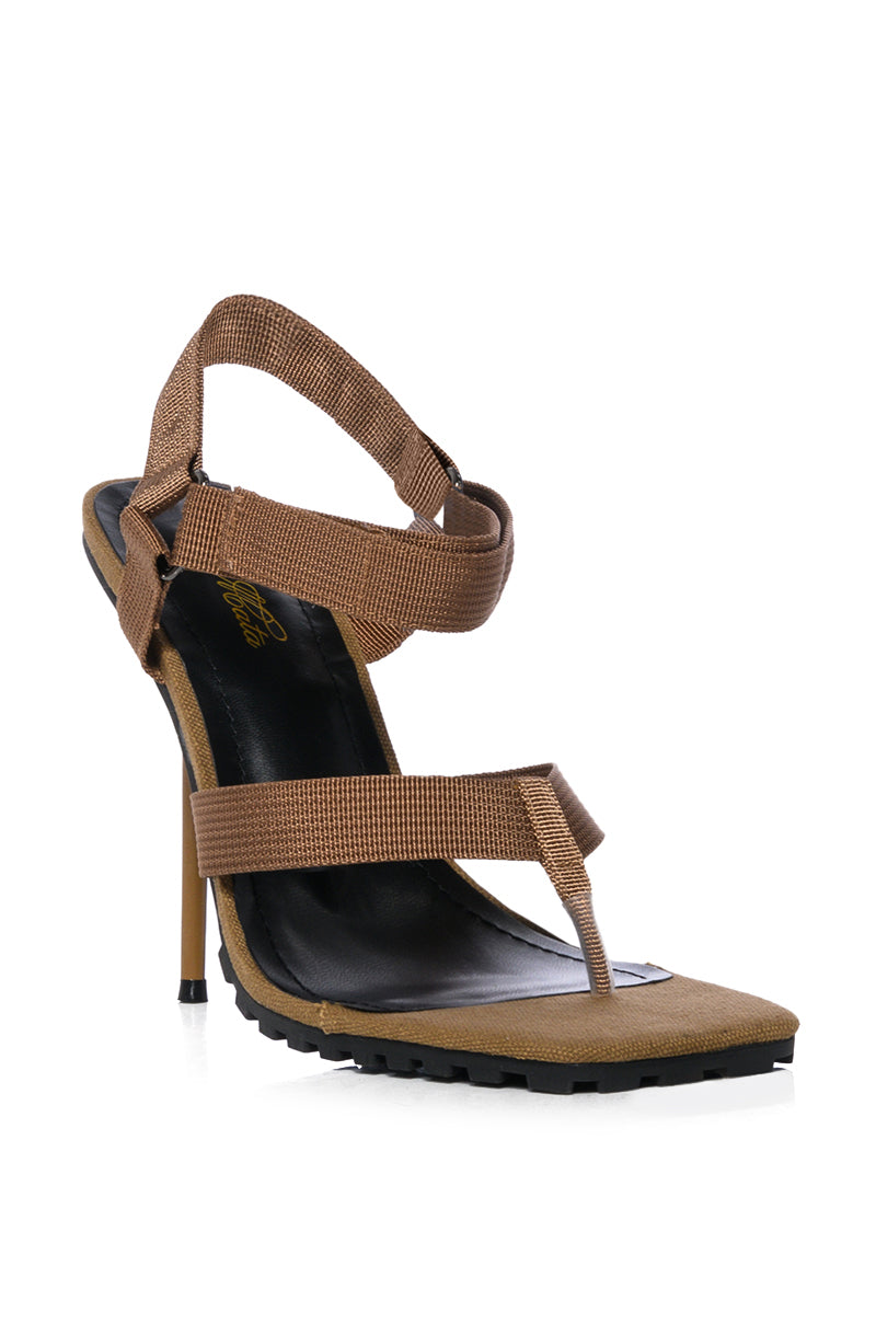 CUSTOM MADE TAUPE BRAIDED STILETTO