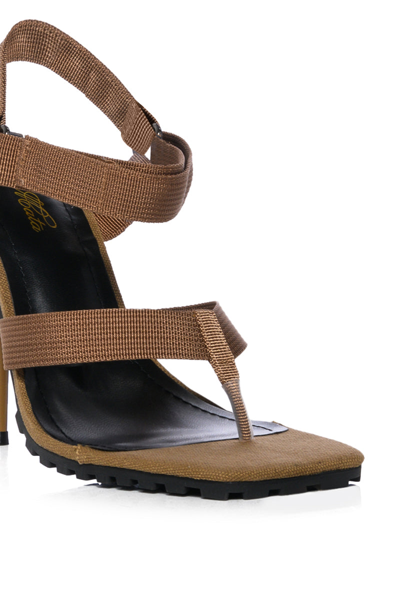 CUSTOM MADE TAUPE BRAIDED STILETTO