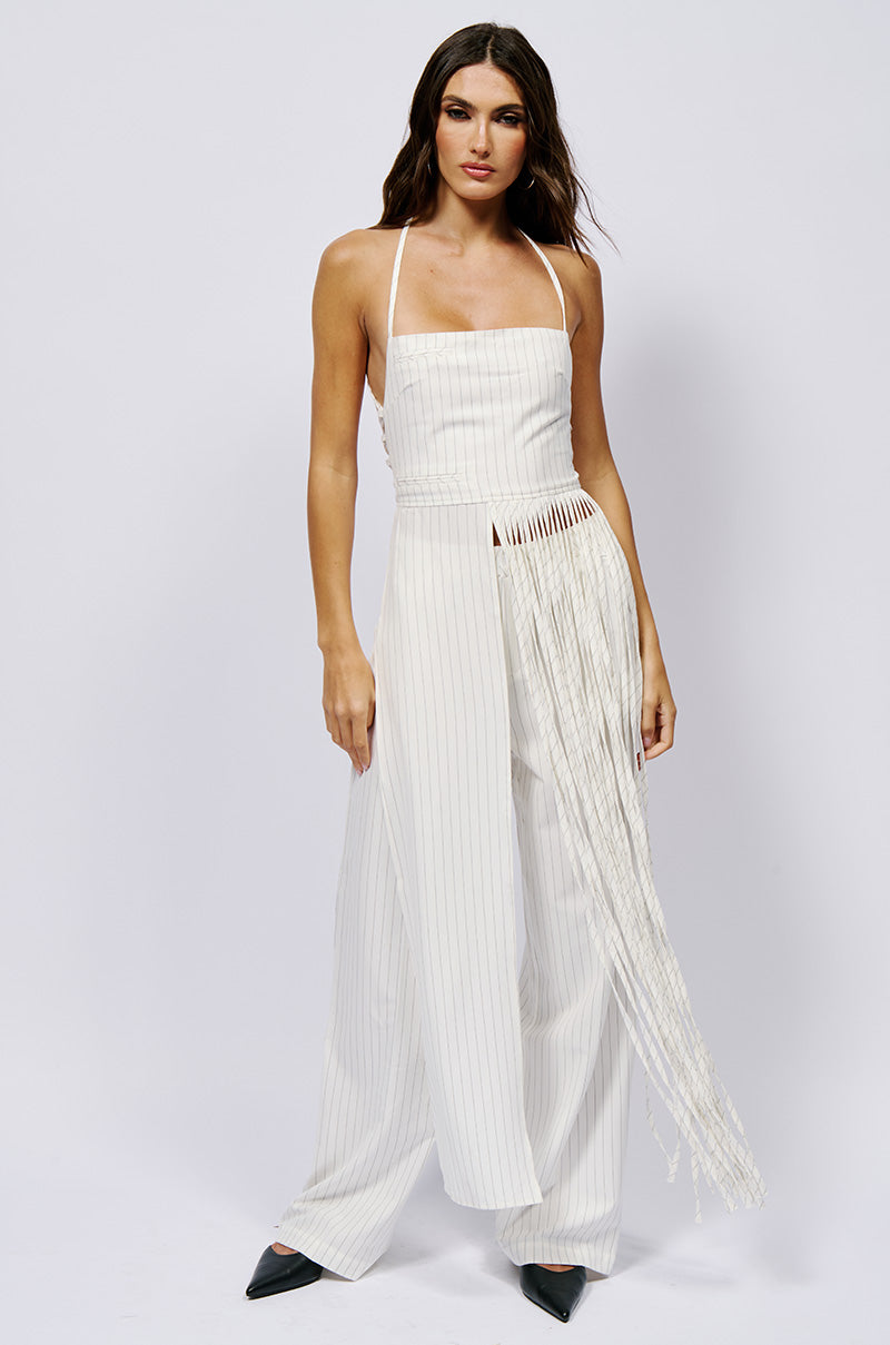 OVER THE TOP ELONGATED TANK IN WHITE