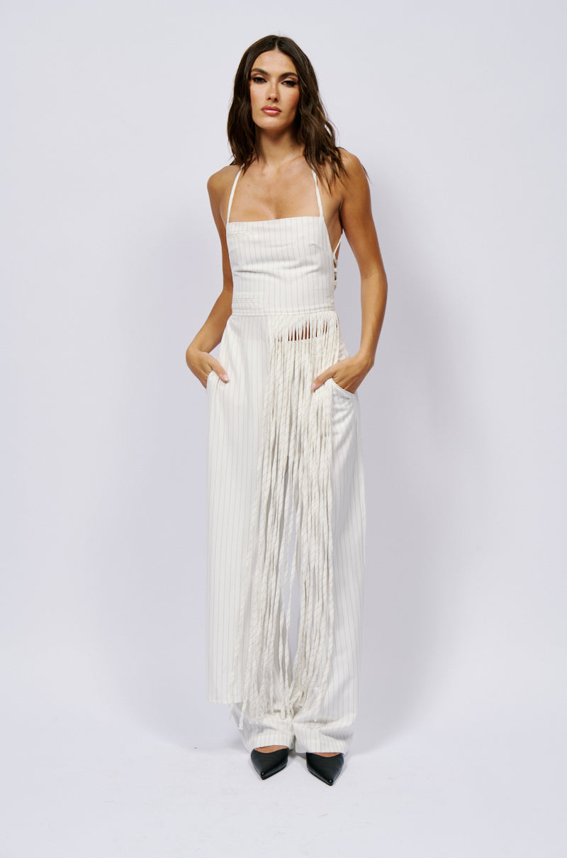 OVER THE TOP ELONGATED TANK IN WHITE