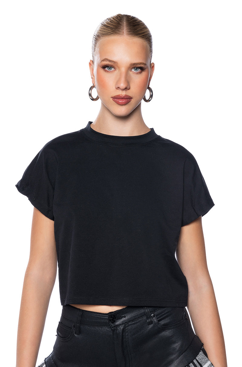 PAINT ME IN PLAID RUFFLE SLEEVE PULLOVER