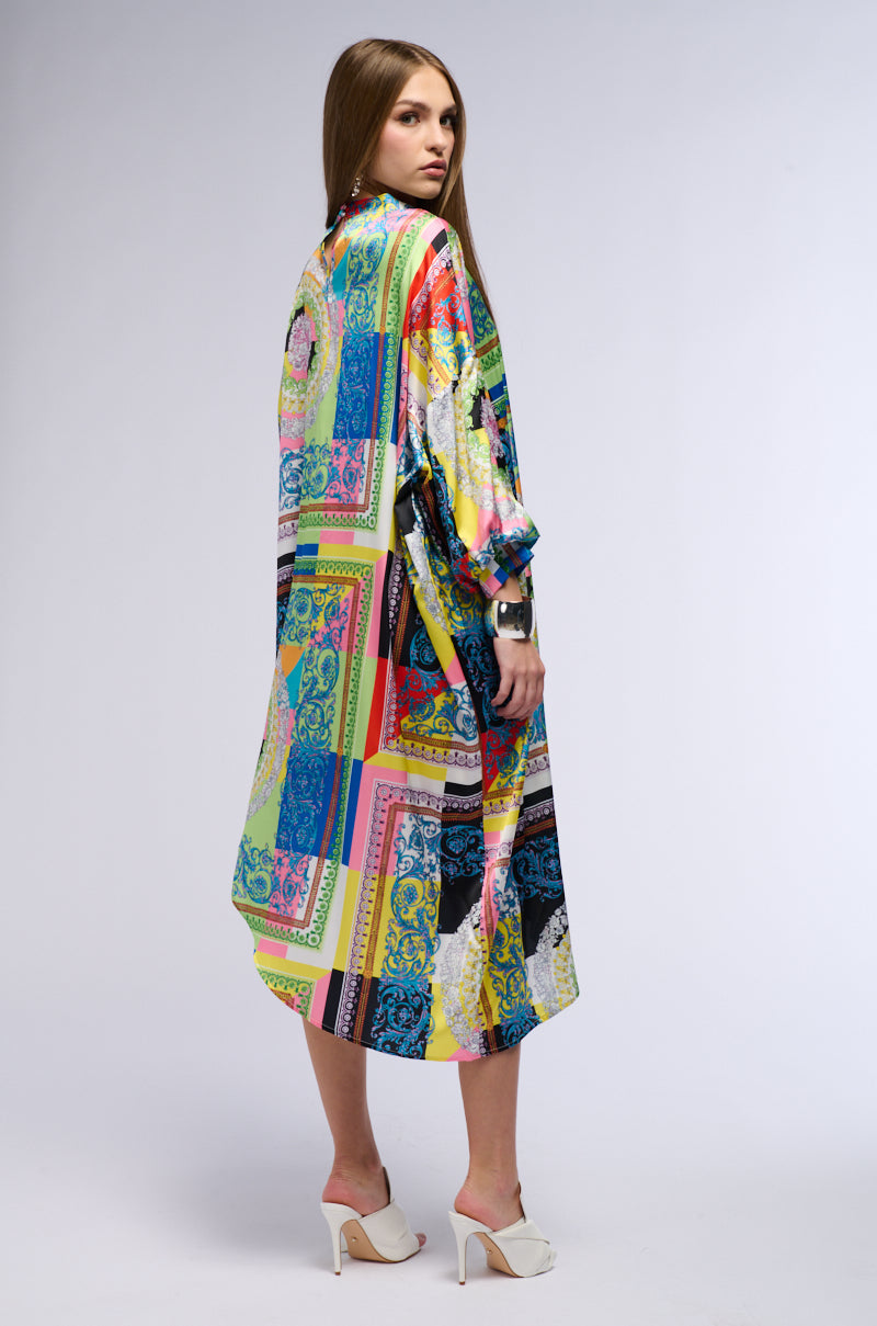 PAISLEY DREAMS PRINTED ASYMMETRICAL MIDI DRESS