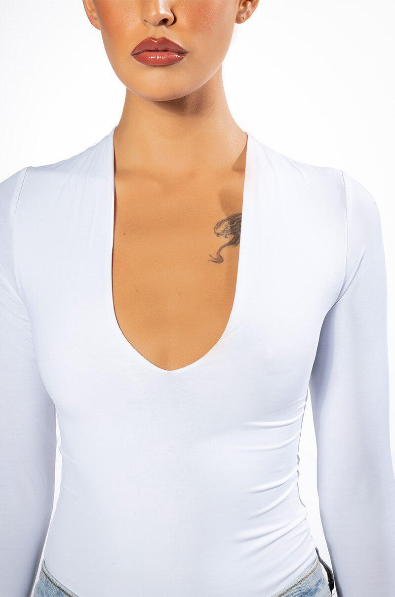 PAXTON NEW CLASSIC LONG SLEEVE DEEP V BODYSUIT