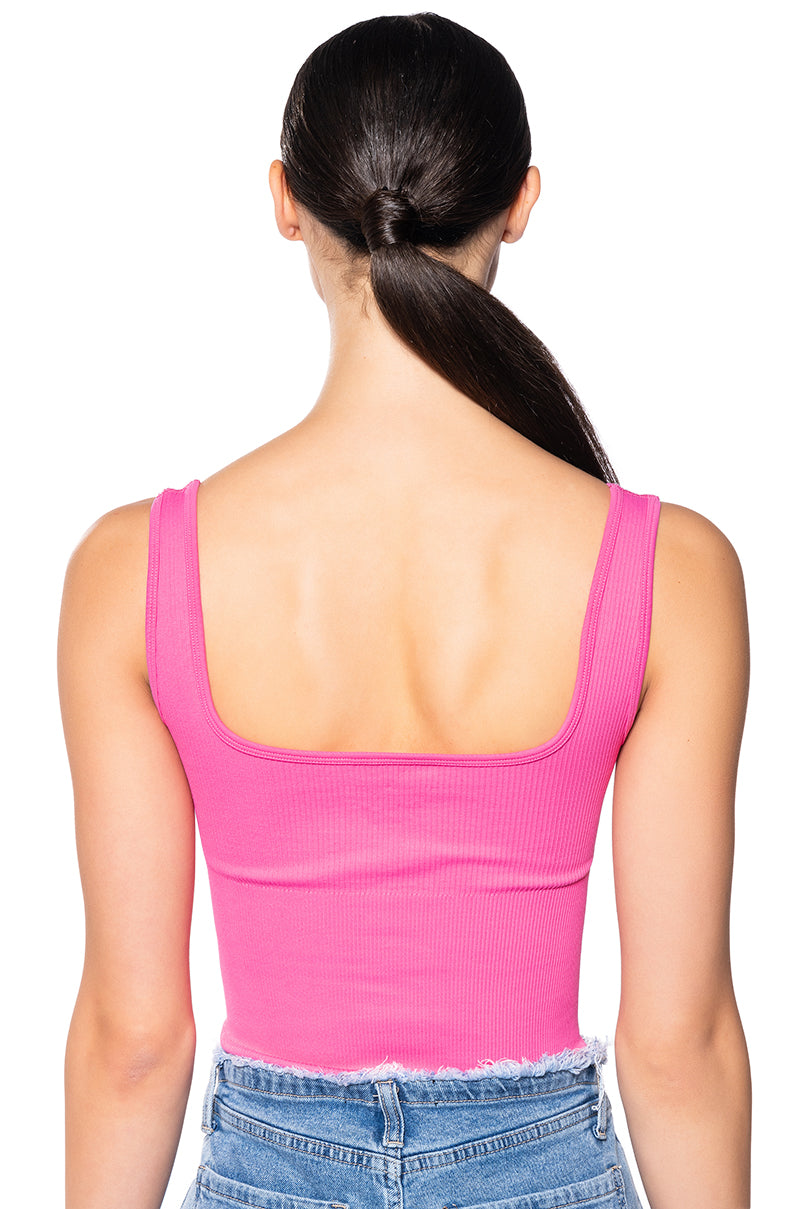 PAXTON SEAMLESS SQUARE NECK SLEEVELESS BODYSUIT