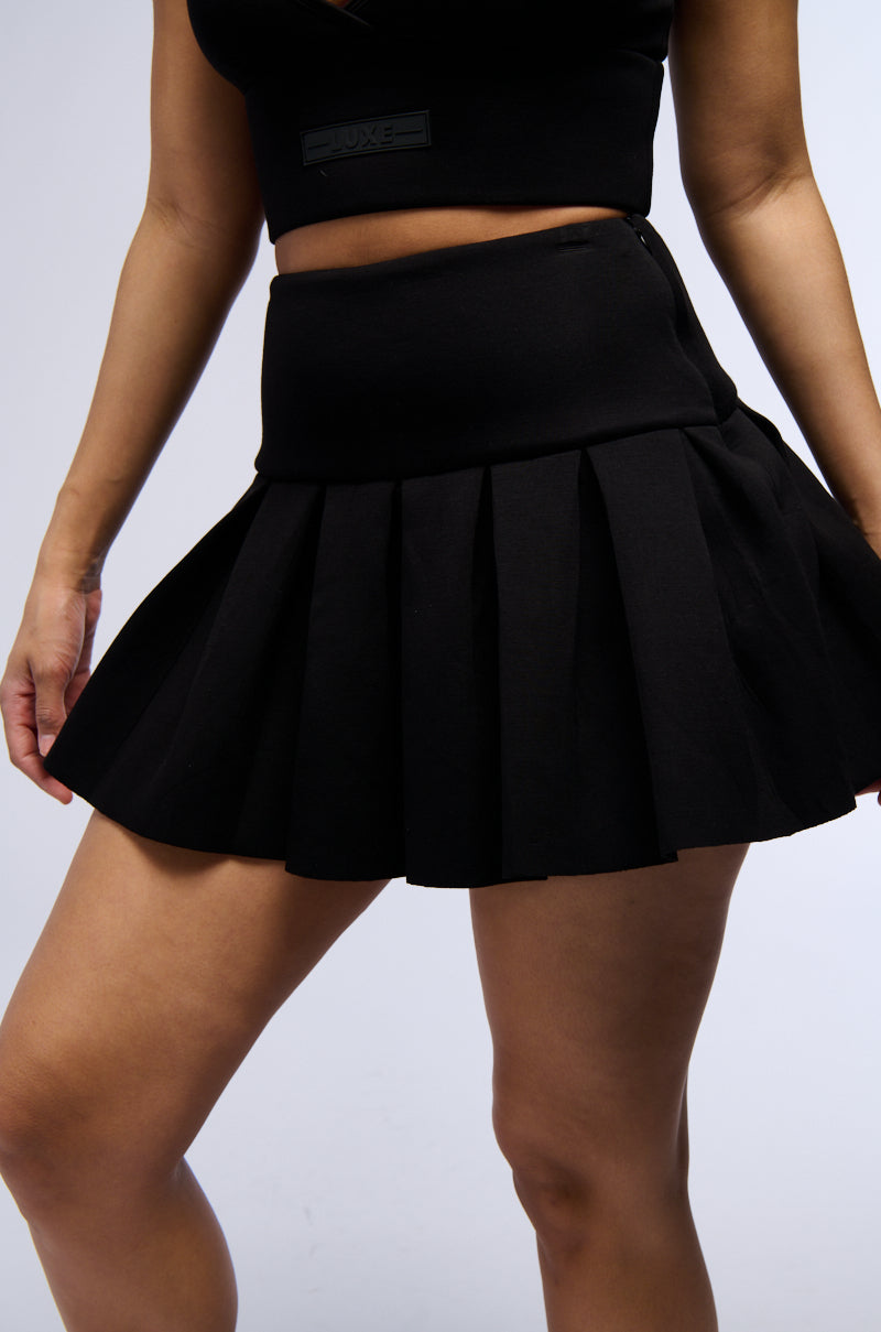 PAXTON SUPER LUXE PLEATED MINI SKIRT