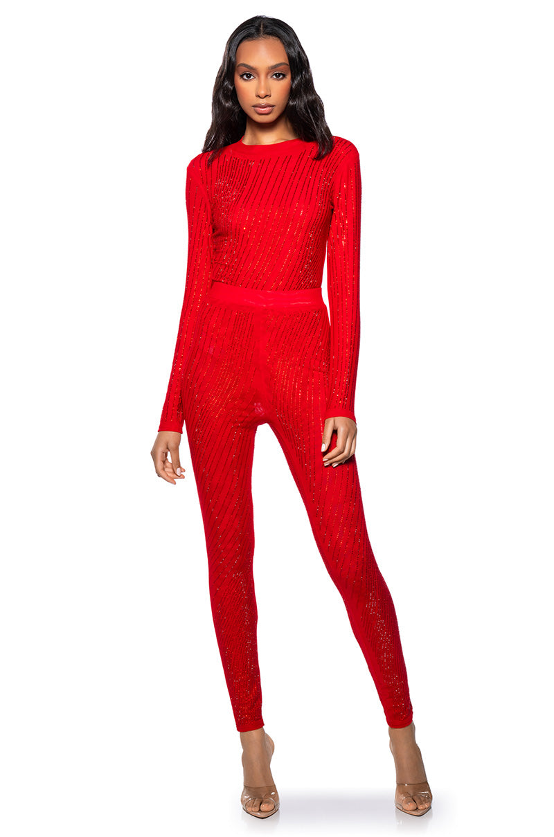 QUEEN OF LOVE RHINESTONE LEGGING