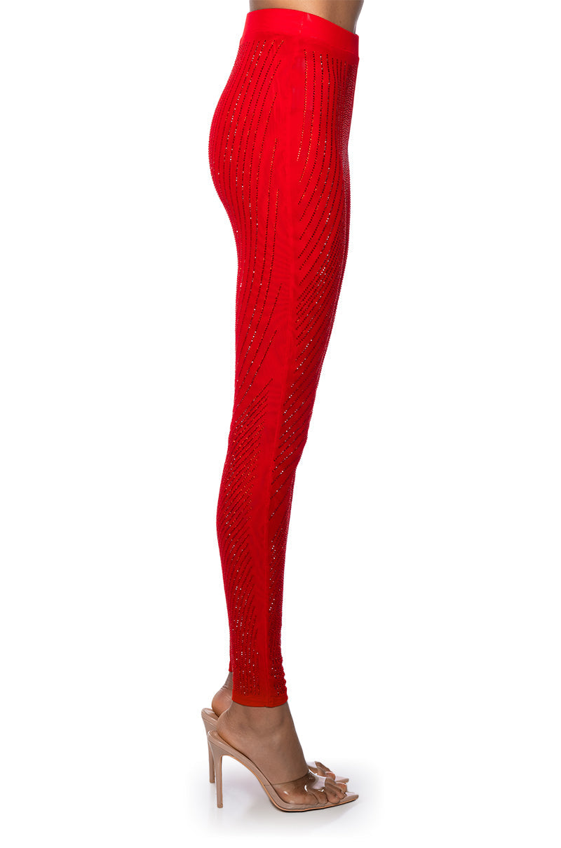 QUEEN OF LOVE RHINESTONE LEGGING