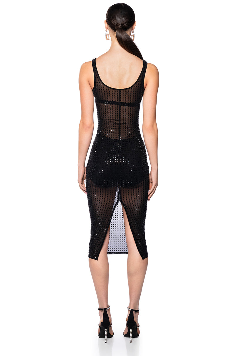 QUINN SHEER EMBELLISHED MAXI DRESS