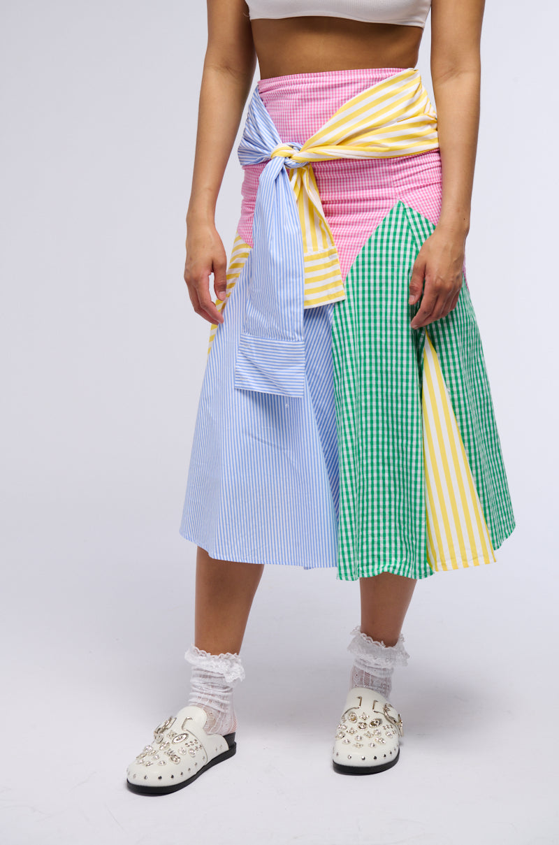 RICH AND BLIND WOVEN MAXI SKIRT