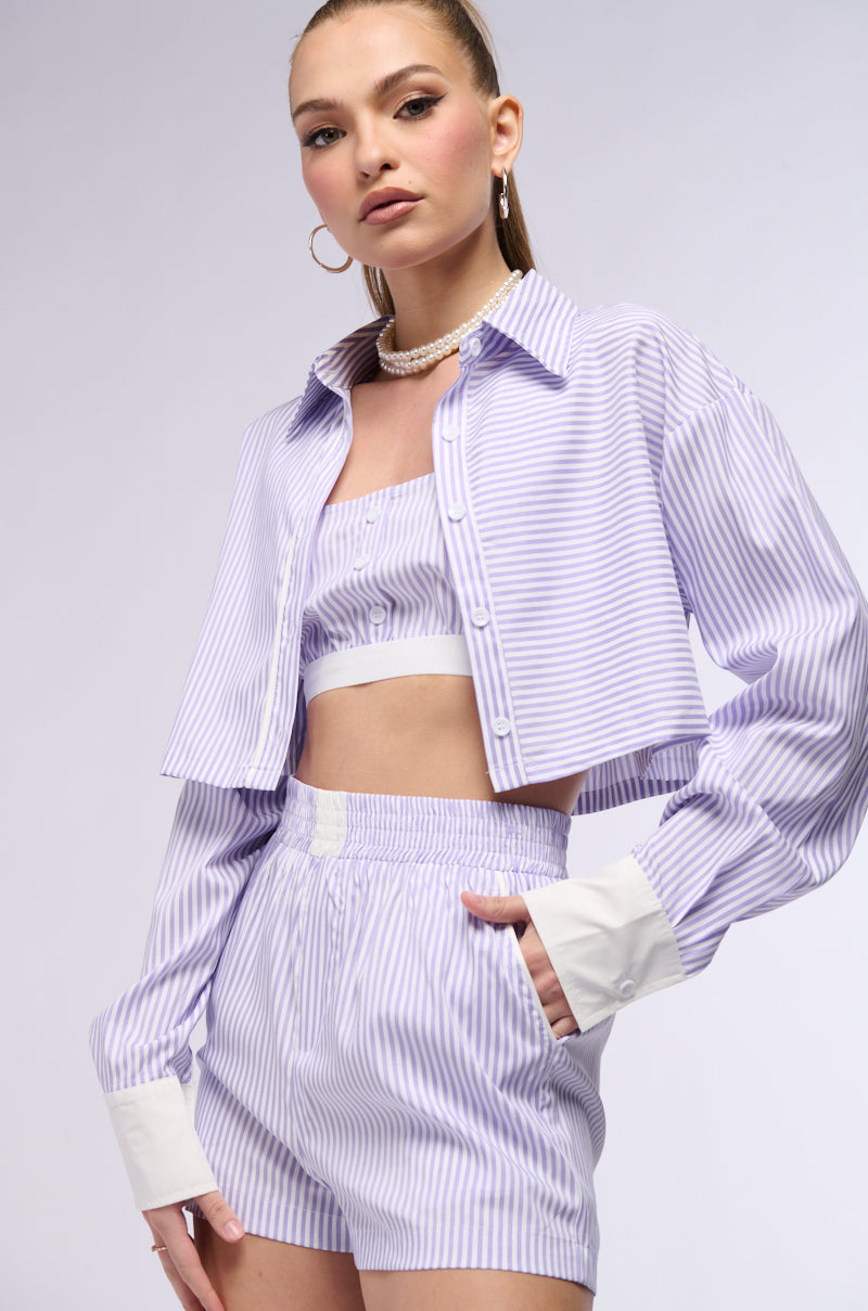 ROWAN POPLIN STRIPE BUTTON DOWN