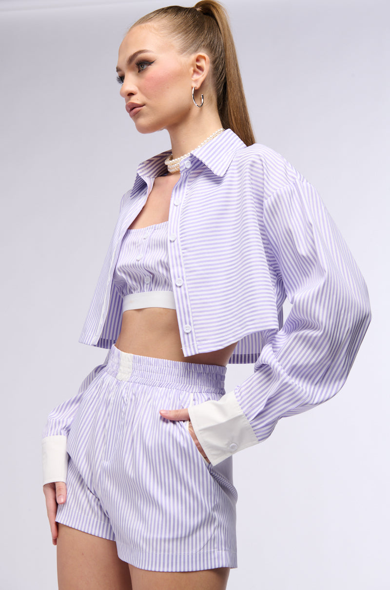 ROWAN POPLIN STRIPE BUTTON DOWN
