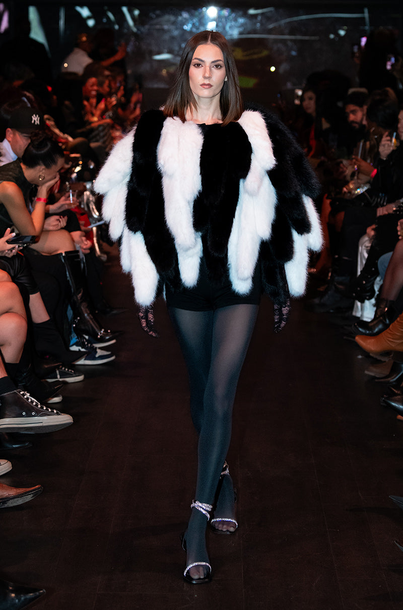 RUN THIS TOWN FAUX FUR FOX TAIL CAPE