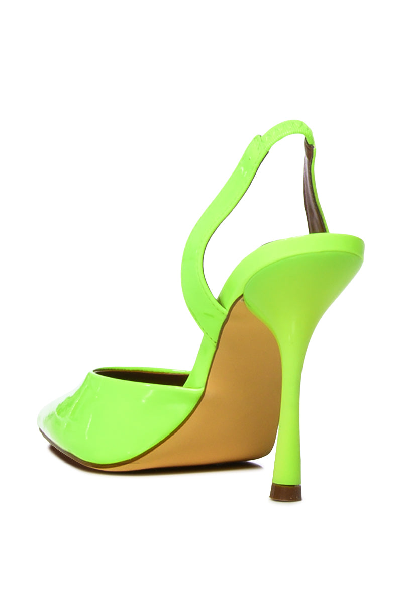 ROMANO LIME SLINGBACK PUMP