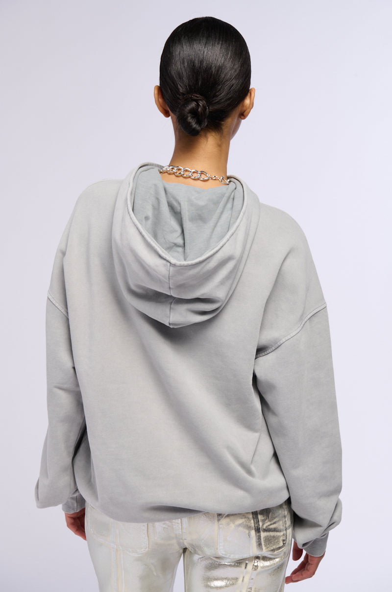 SHE ATE LONG SLEEVE GRAPHIC HOODED SWEATSHIRT