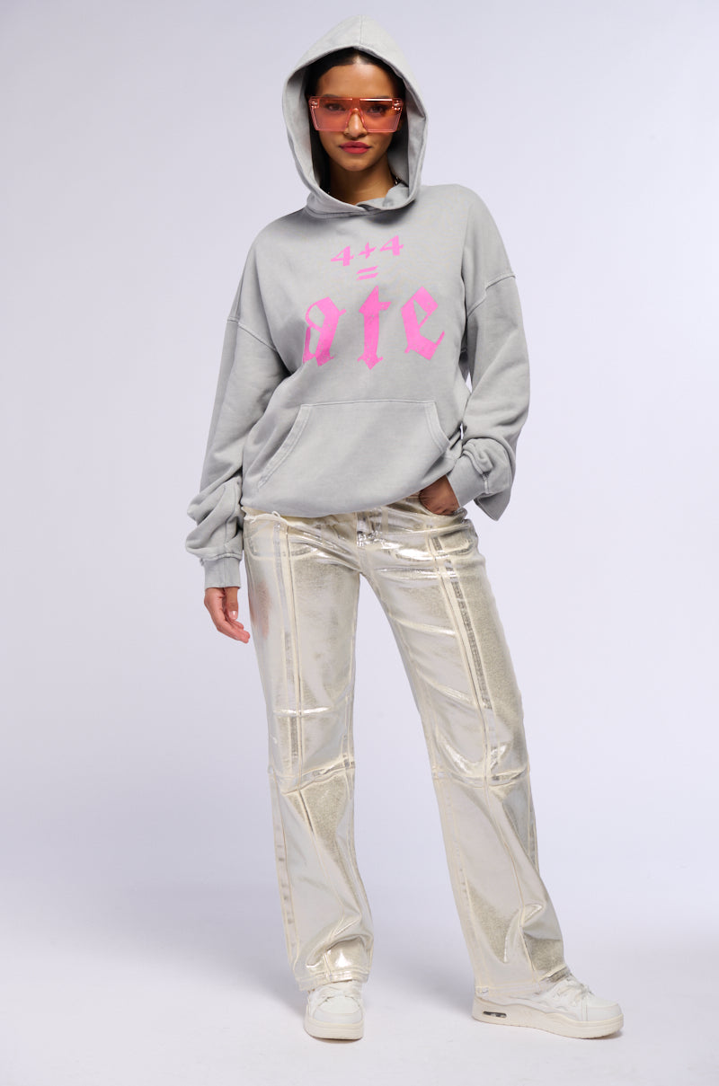 SHE ATE LONG SLEEVE GRAPHIC HOODED SWEATSHIRT