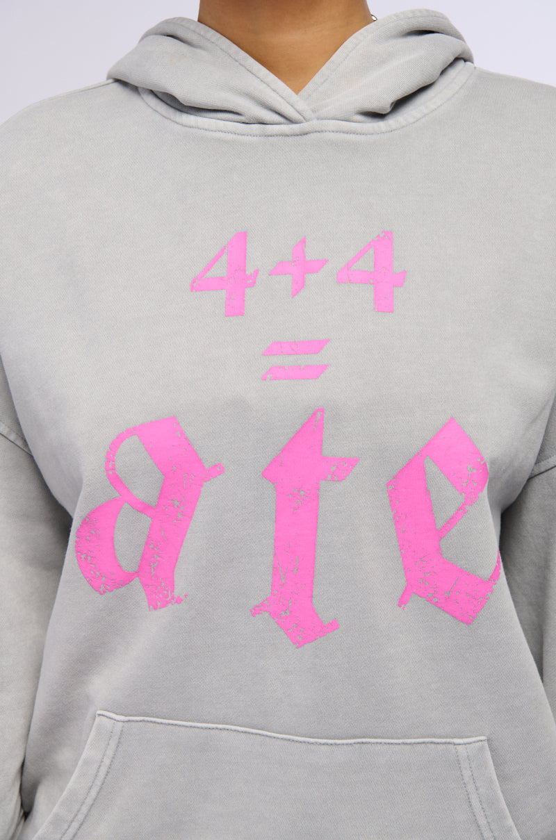 SHE ATE LONG SLEEVE GRAPHIC HOODED SWEATSHIRT