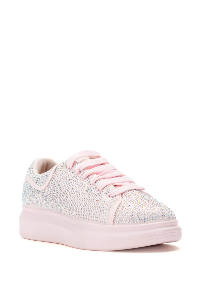SIA EMBELLISHED SNEAKER IN PINK
