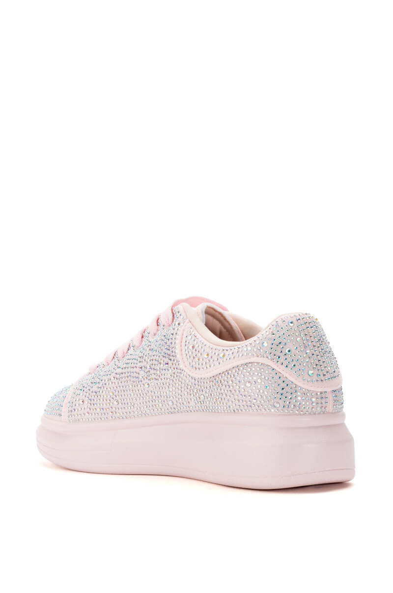 SIA EMBELLISHED SNEAKER IN PINK