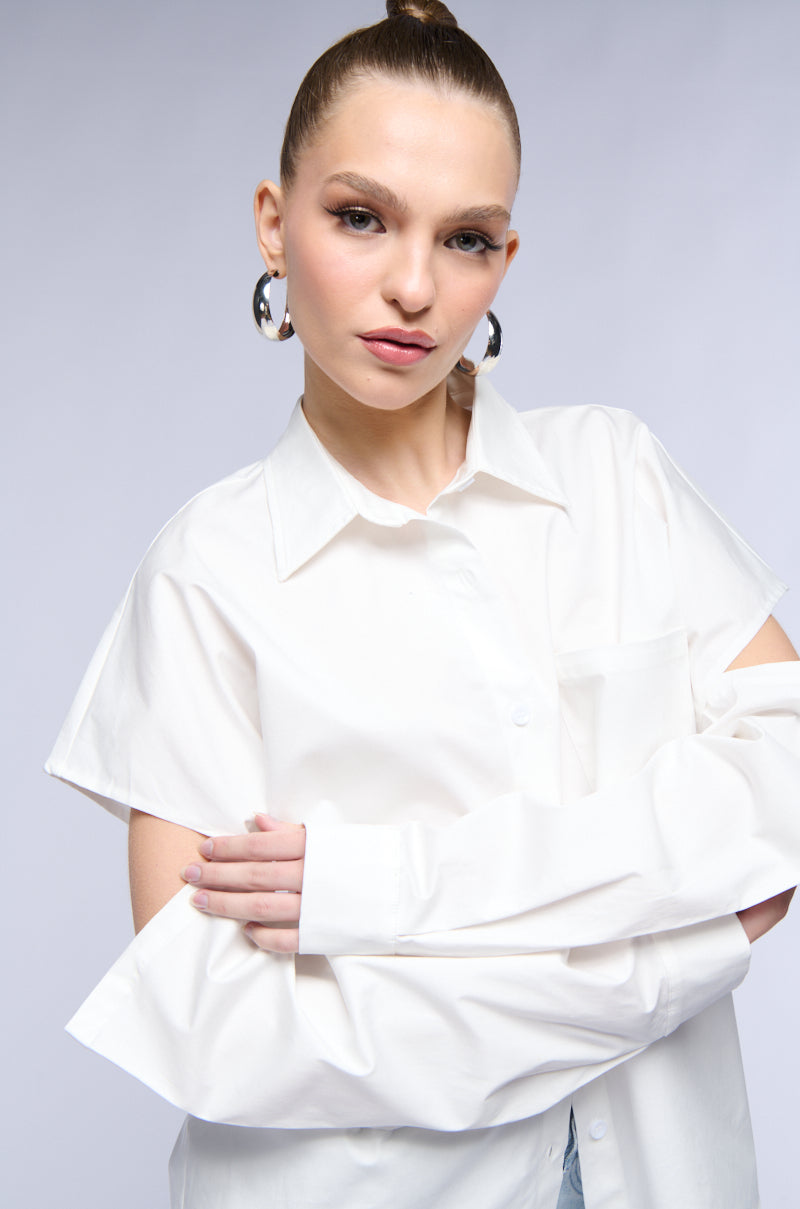 SIMPLE BUT EXTRA BUTTON DOWN TOP