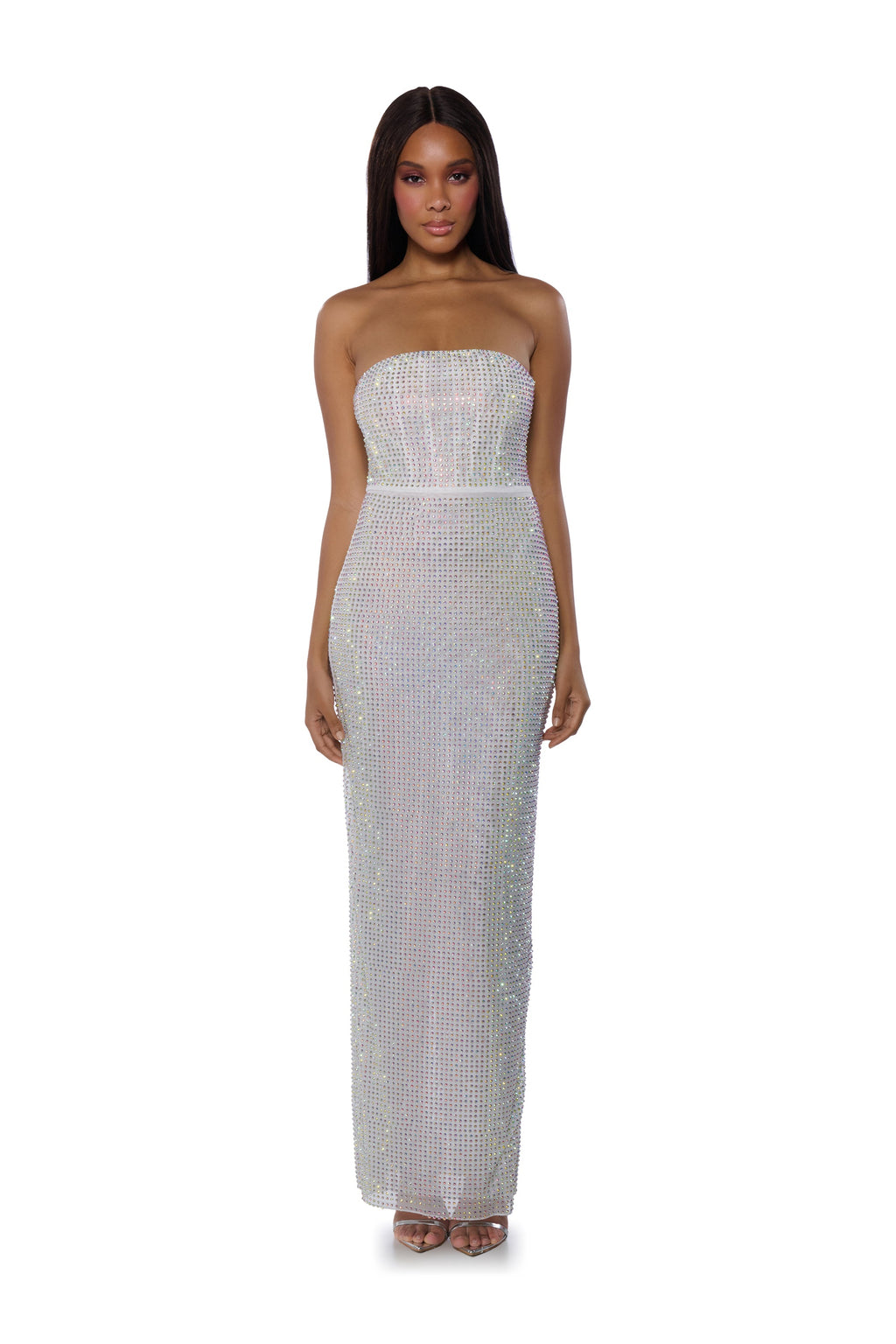 SLEEK AND SEXY RHINESTONE MAXI DRESS