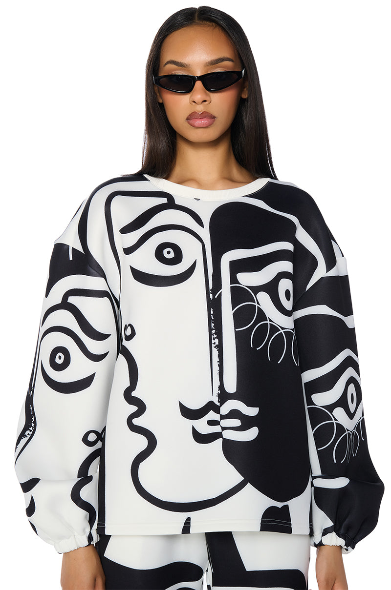 SOMEBODY I USED TO KNOW PULL OVER SWEATSHIRT