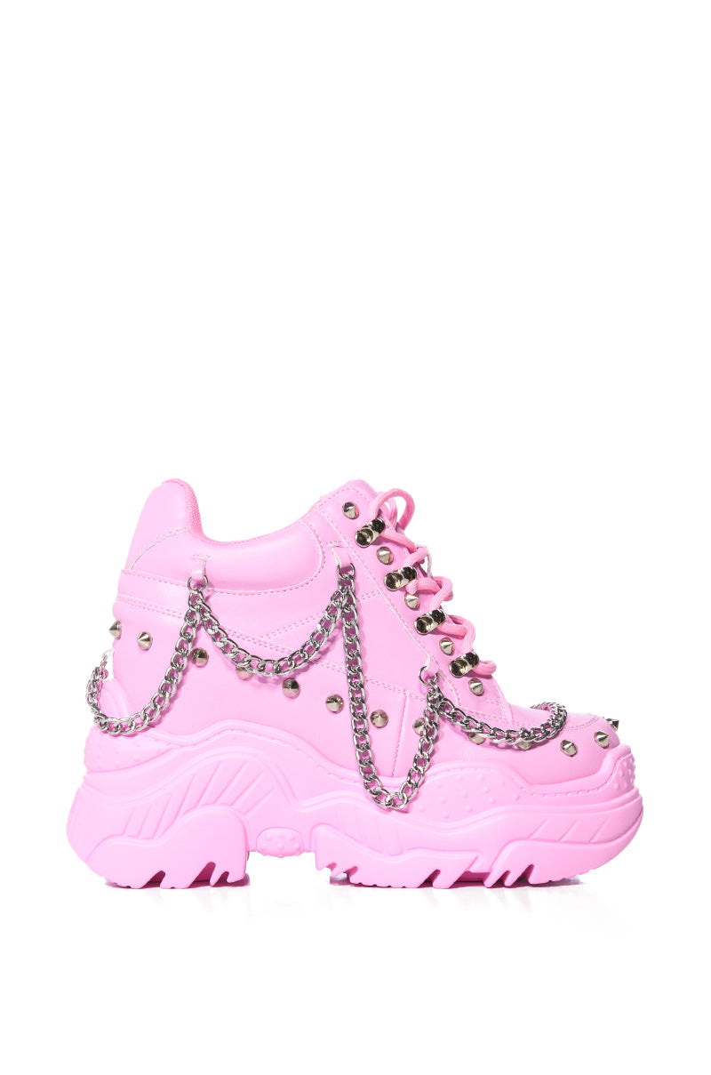 SPACE CANDY PINK EMBELLISHED SNEAKER